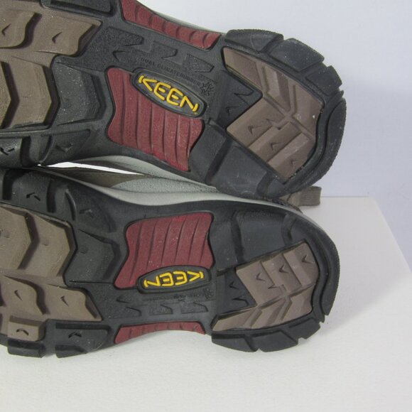 Keen Women 8 Vail Red Tan Leather  Insulated Waterproof Lace Zip Boots 38.5 - Picture 10 of 16